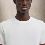 ASPESI Maglia uomo in cotone waffle micro Bianco