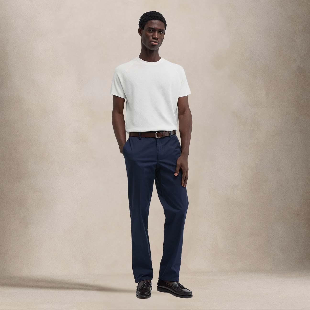 ASPESI Maglia uomo in cotone waffle micro Bianco