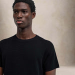 ASPESI Maglia uomo in cotone waffle micro Blue
