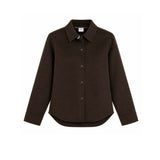 ASPESI Overshirt donna Glue in panno double Marrone