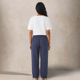 ASPESI Pantalone donna cargo in popeline Blue