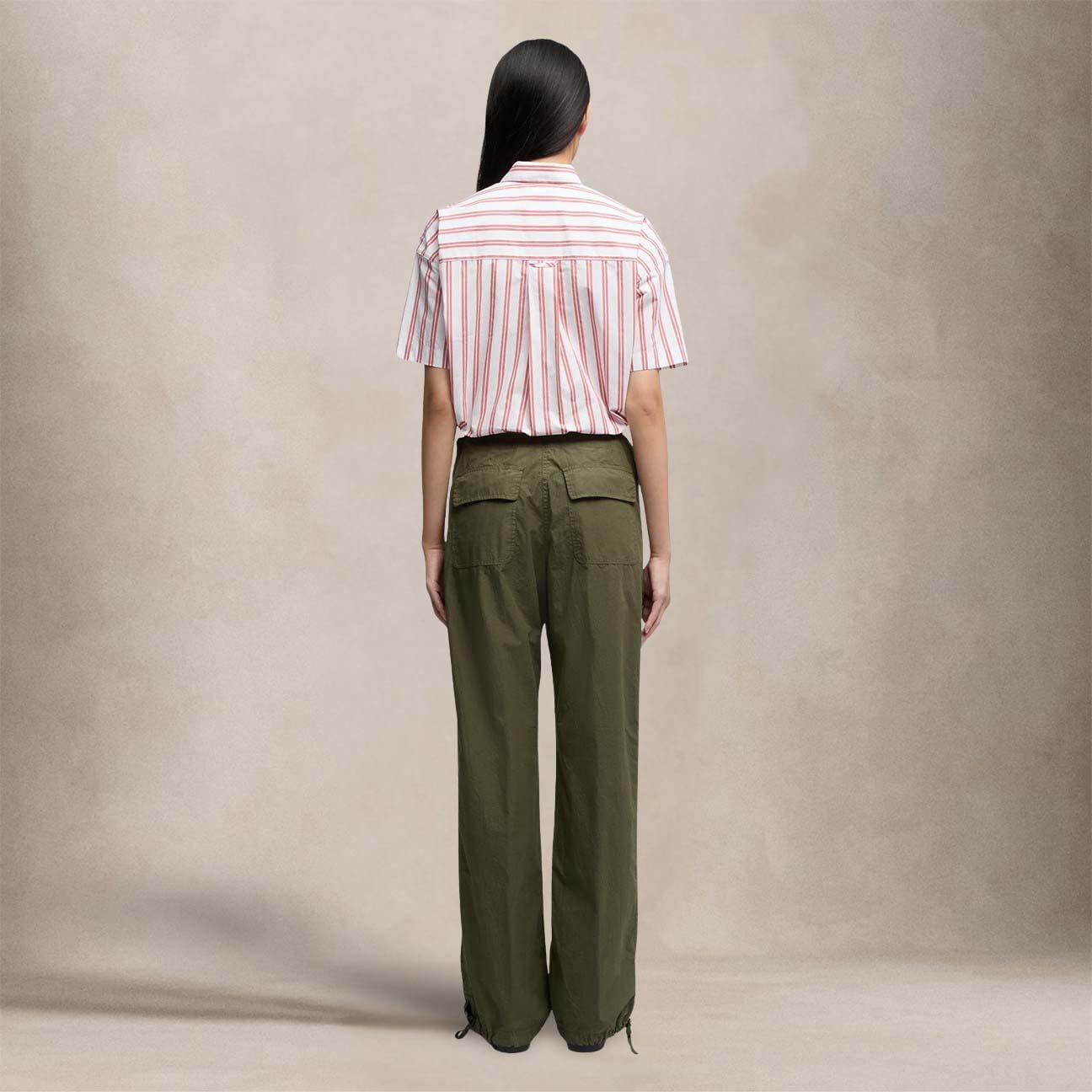 ASPESI Pantalone donna cargo in popeline Verde Militare