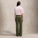 ASPESI Pantalone donna cargo in popeline Verde Militare