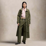 ASPESI Pantalone donna cargo in popeline Verde Militare