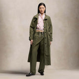 ASPESI Pantalone donna cargo in popeline Verde Militare