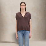 ASPESI Polo da donna in cotone Marrone