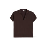 ASPESI Polo da donna in cotone Marrone