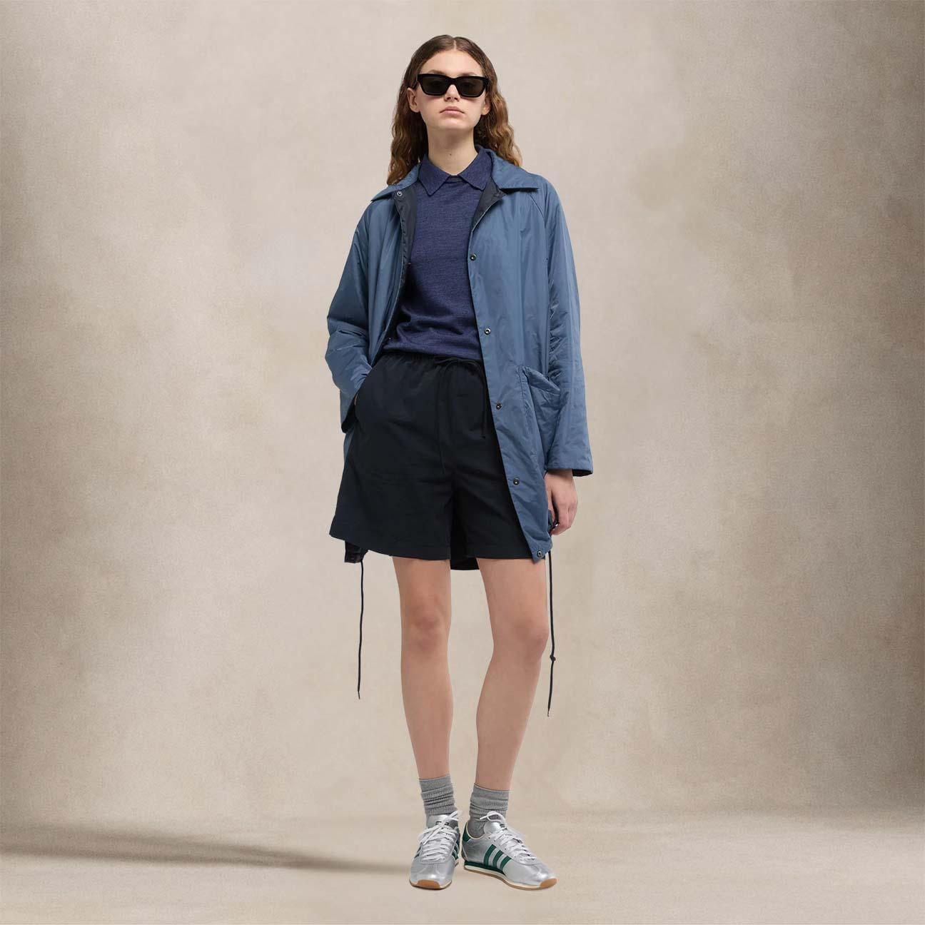 ASPESI Short donna in cotone tinto capo Blue
