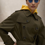ASPESI Trench doppiopetto donna in twill di nylon Bronze