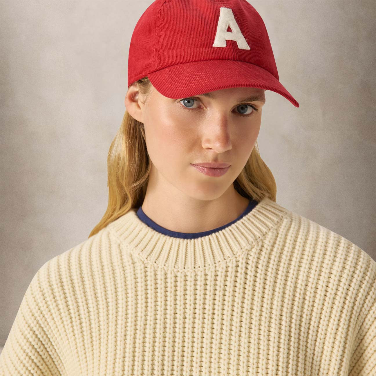 AUTRY Cappello unisex baseball in velluto Rosso