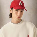 AUTRY Cappello unisex baseball in velluto Rosso