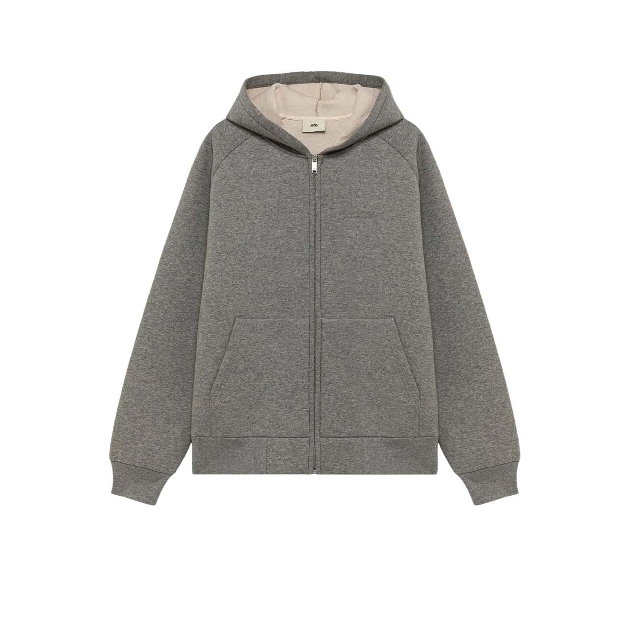 AUTRY Felpacon cappuccio Unisex in neoprene Grigio Scuro