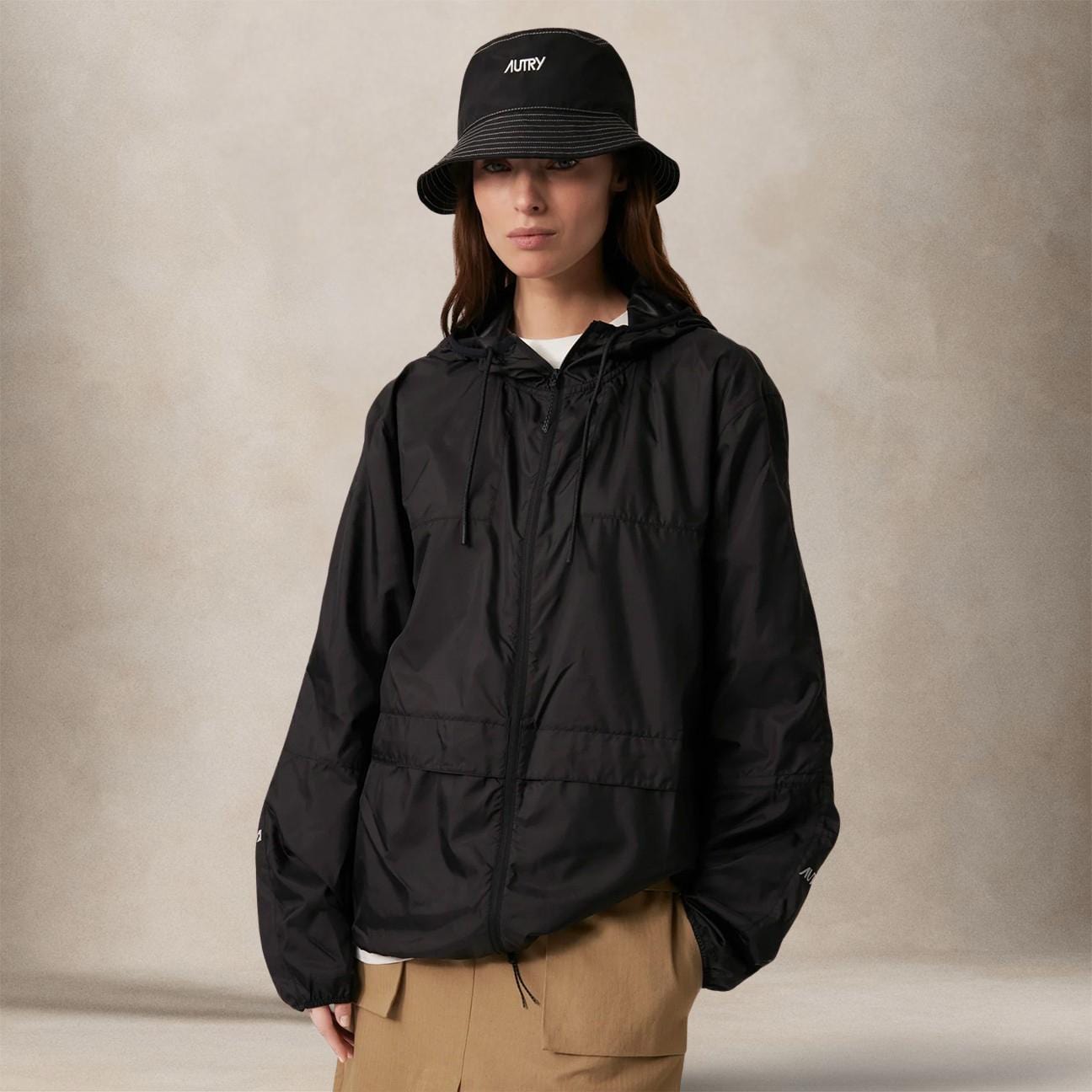 AUTRY Giacca a vento donna ripiegabile Nero