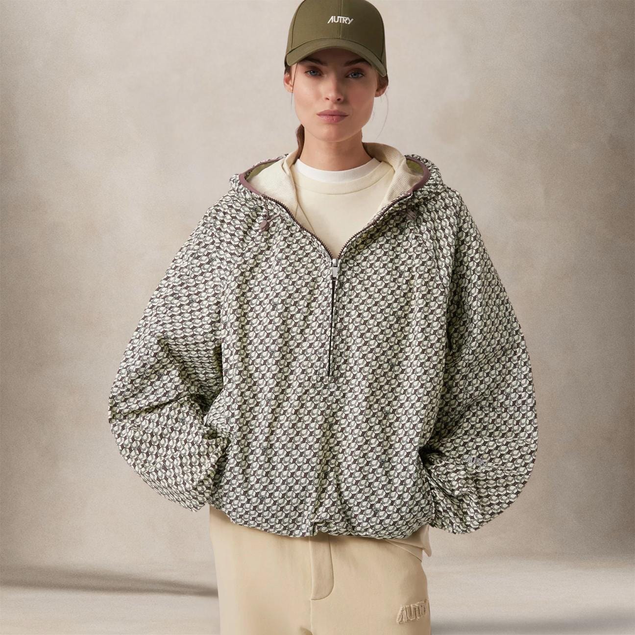 AUTRY Giubbotto unisex Anorak in Nylon con grafica