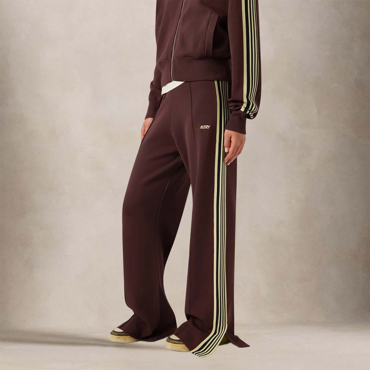 AUTRY Jogger donna in viscosa lavorata a maglia Bordeaux
