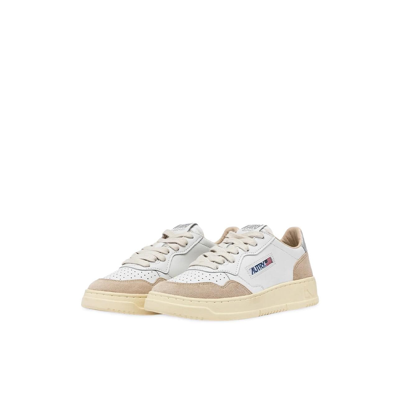 AUTRY Sneackers donna Medalist in pelle e suede Argento