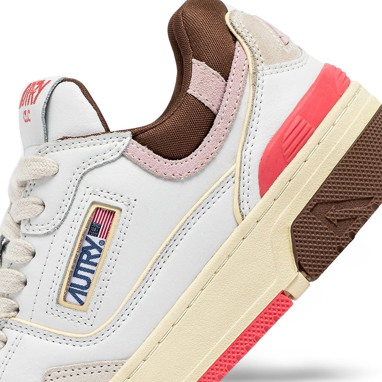 AUTRY Sneakers CLC  LOW MM35 Rosa Marrone