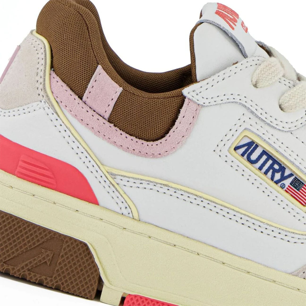 AUTRY Sneakers CLC  LOW MM35 Rosa Marrone