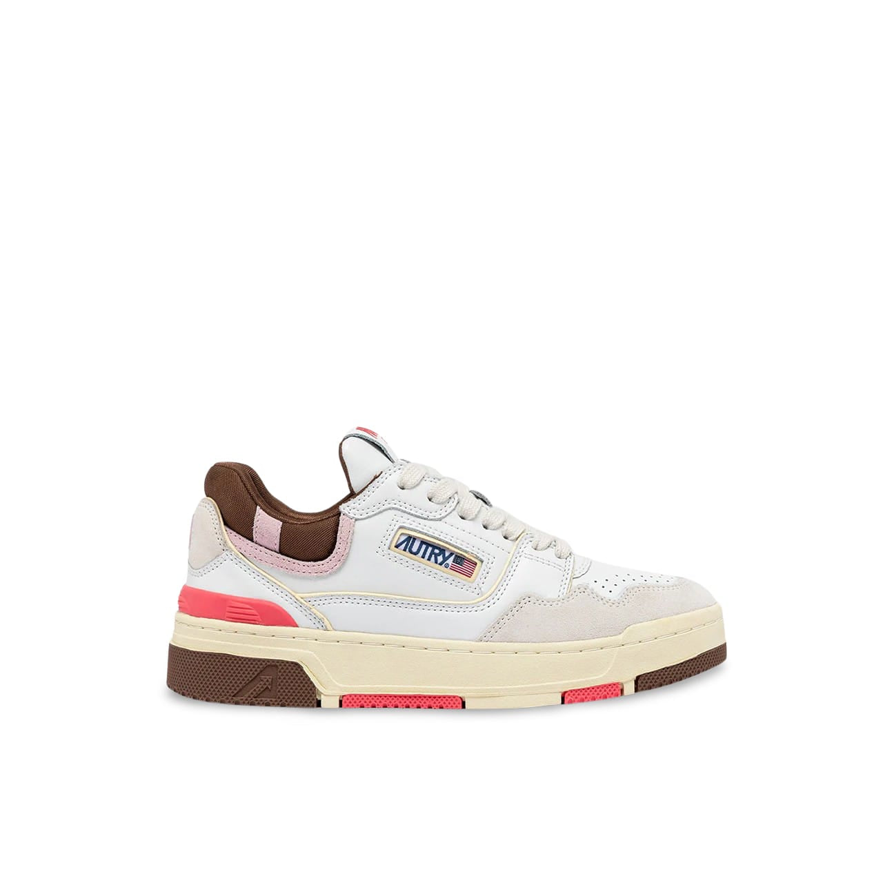 AUTRY Sneakers CLC  LOW MM35 Rosa Marrone