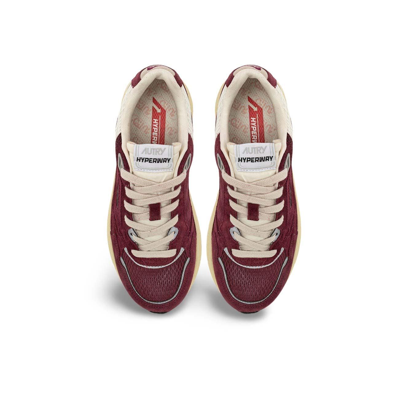 AUTRY Sneakers donna Hyperway Argento e Burgundy