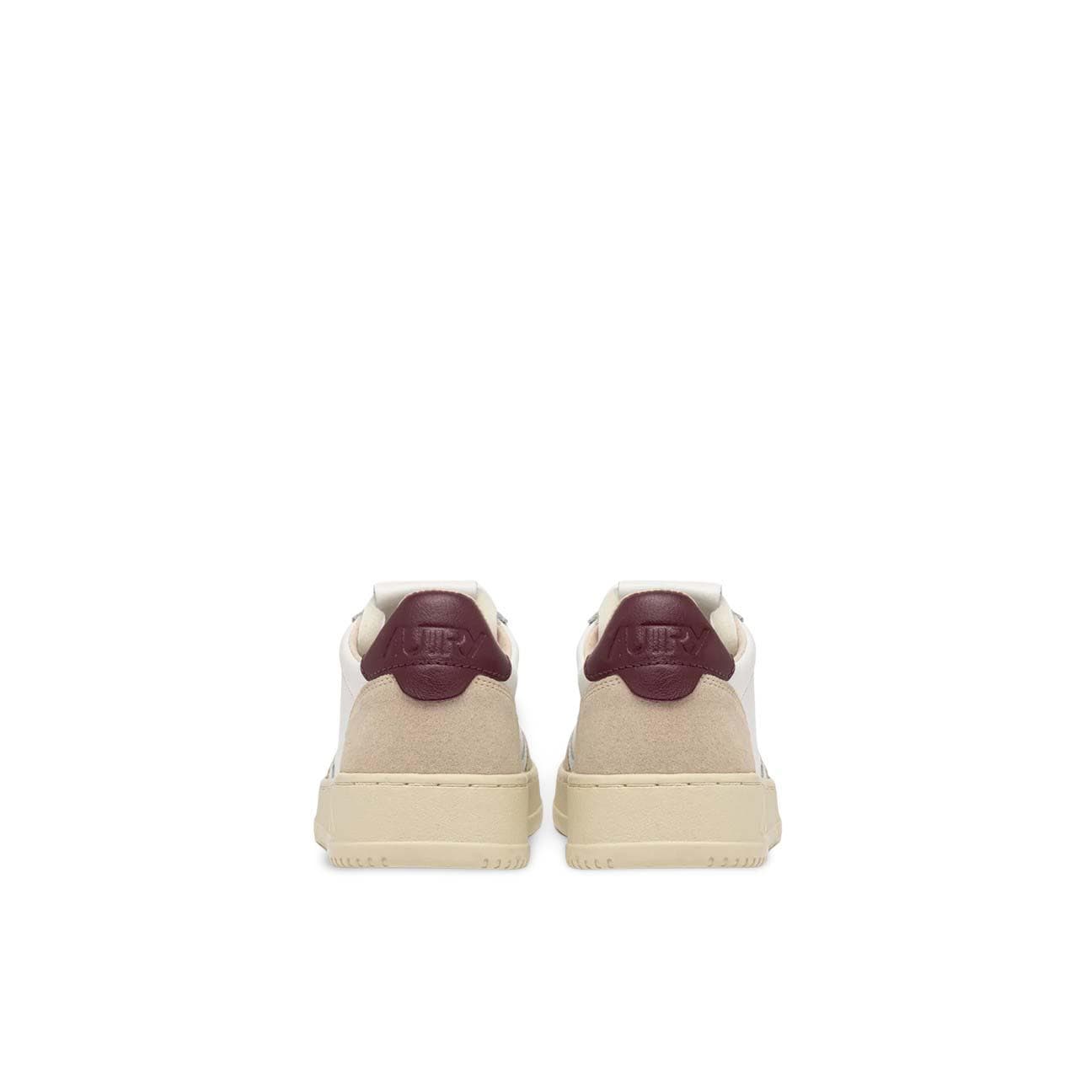 AUTRY Sneakers donna Medalist Low Bianco e Bordeaux