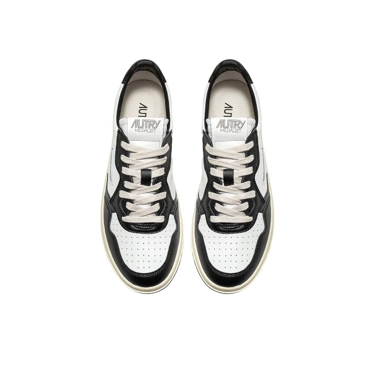 AUTRY Sneakers donna Medalist  Low bicolor Bianco e Nero