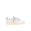 Sneakers donna Medalist Low in pelle Bianco e Argento