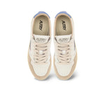 AUTRY Sneakers donna Medalist Low in pelle e suede Bianco e Robbia Blue