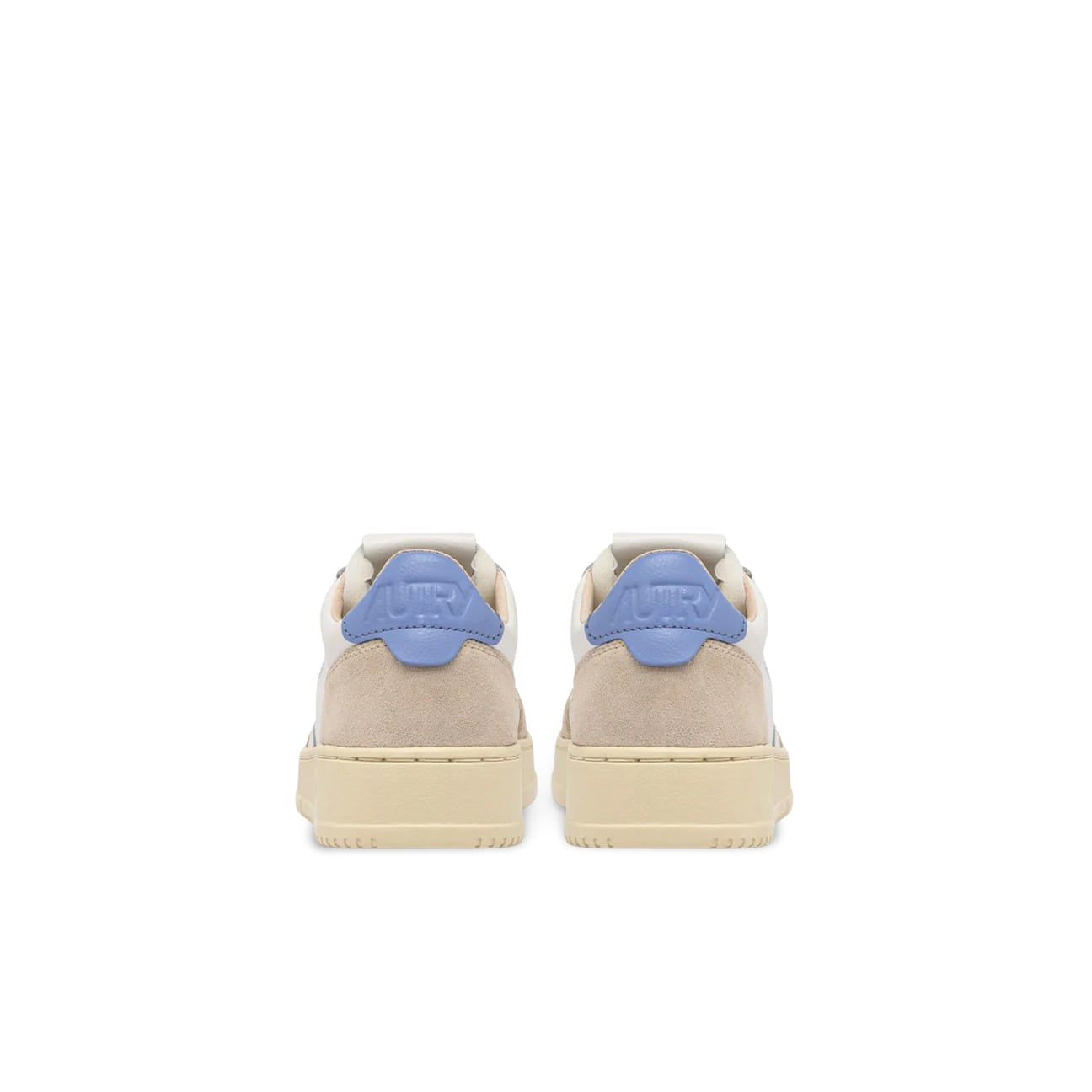 AUTRY Sneakers donna Medalist Low in pelle e suede Bianco e Robbia Blue