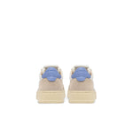 AUTRY Sneakers donna Medalist Low in pelle e suede Bianco e Robbia Blue