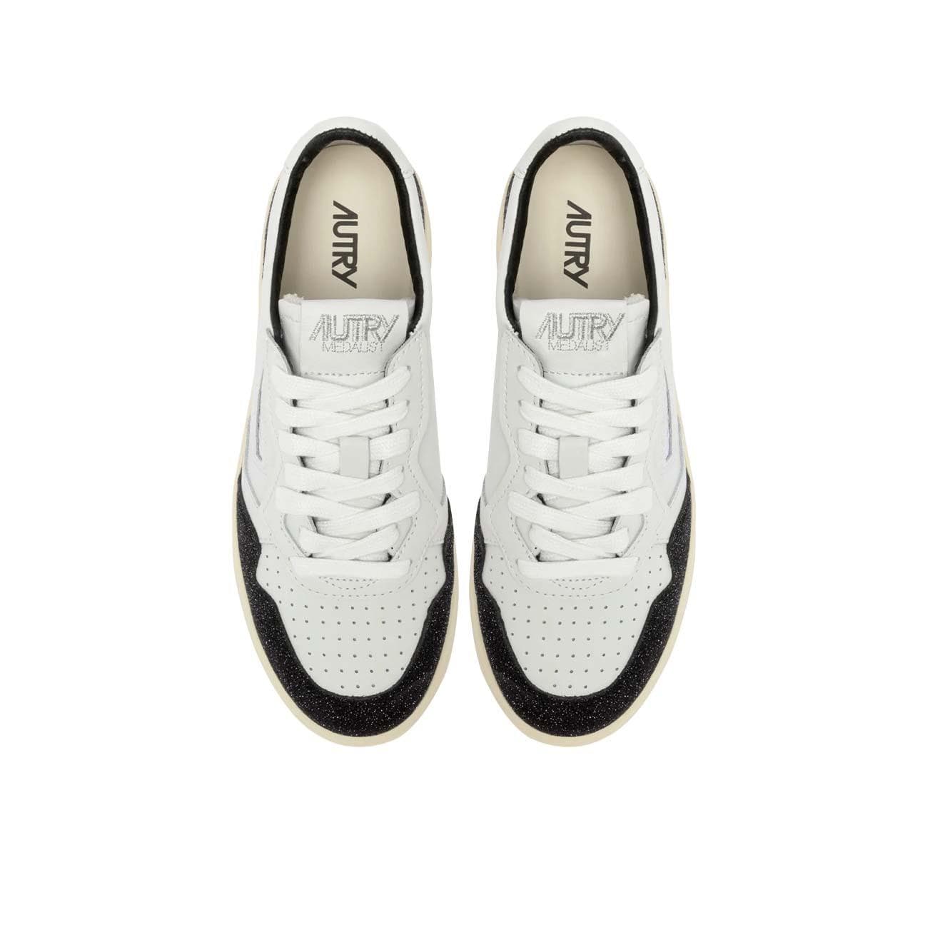 AUTRY Sneakers donna Medalist Low in pelle Stars Black