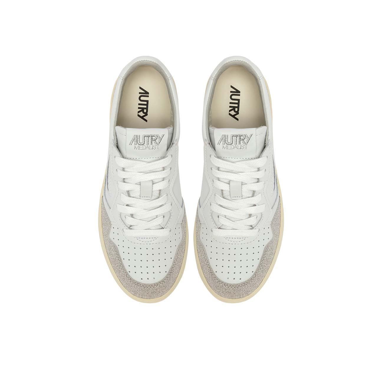 AUTRY Sneakers donna Medalist Low in pelle Stars Grey