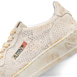 AUTRY Sneakers donna Medalist Low microstrass  Crystal Bianco