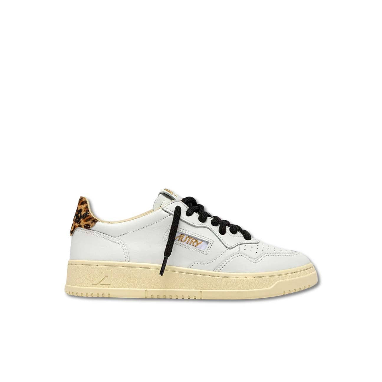AUTRY Sneakers donna Medalist Low OC02 Bianco e Leopardo