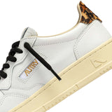 AUTRY Sneakers donna Medalist Low OC02 Bianco e Leopardo