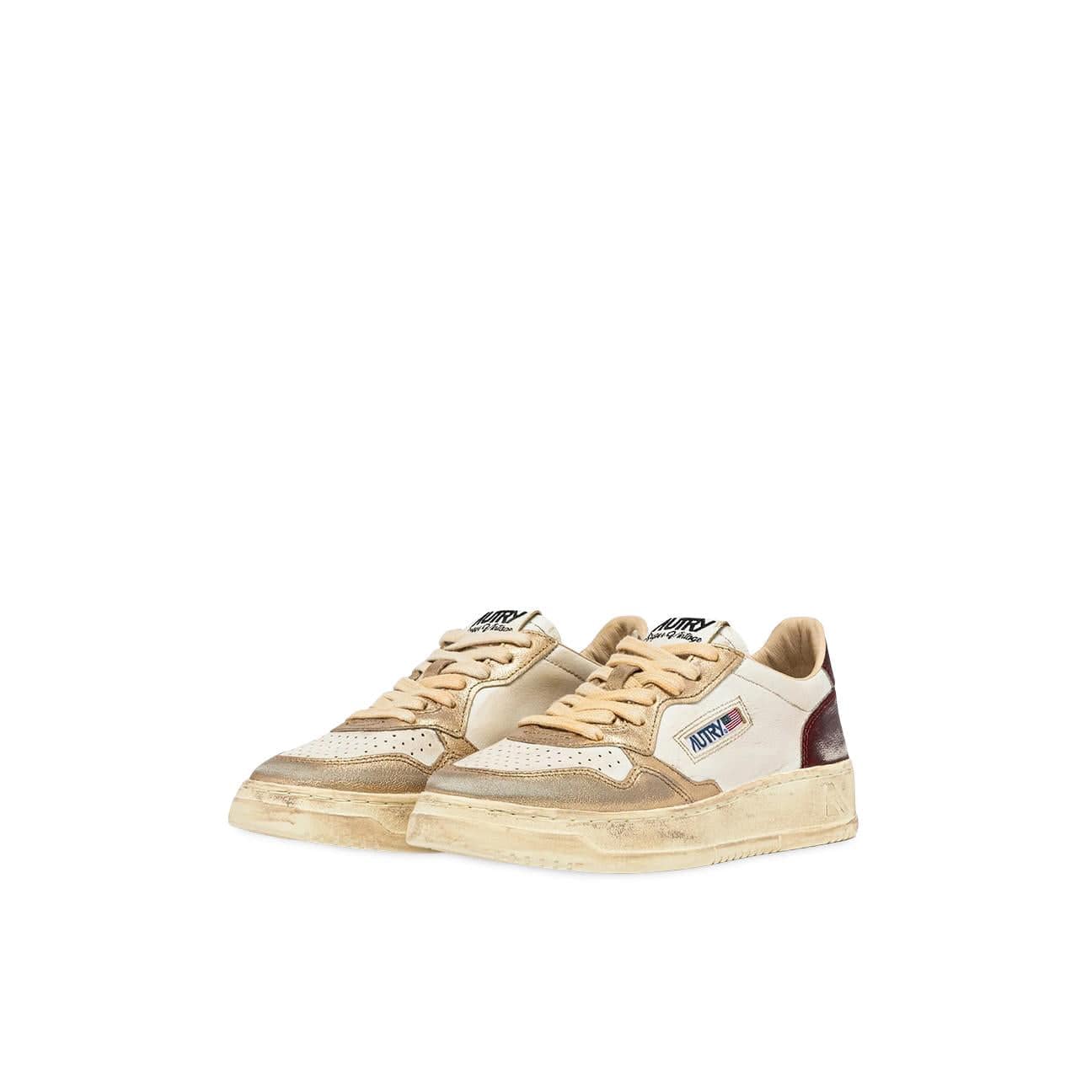 AUTRY Sneakers donna Medalist Low Super Vintage Rosso Oro