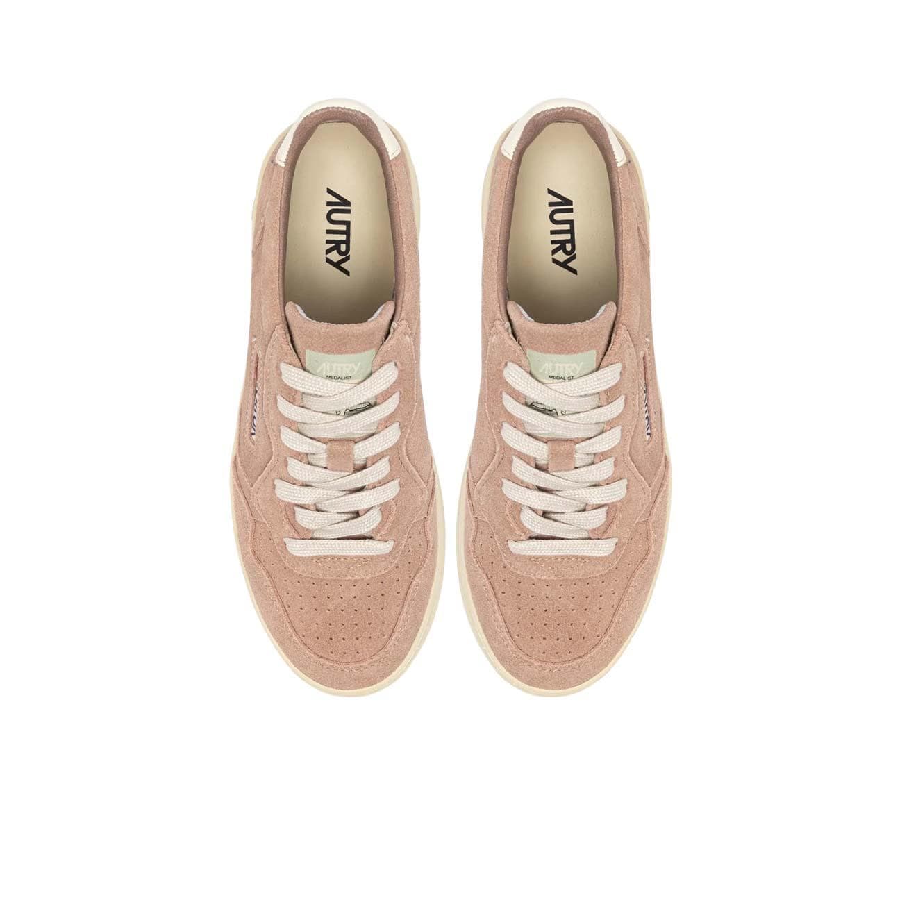 AUTRY Sneakers donna Medalista Loe in suede Poudre
