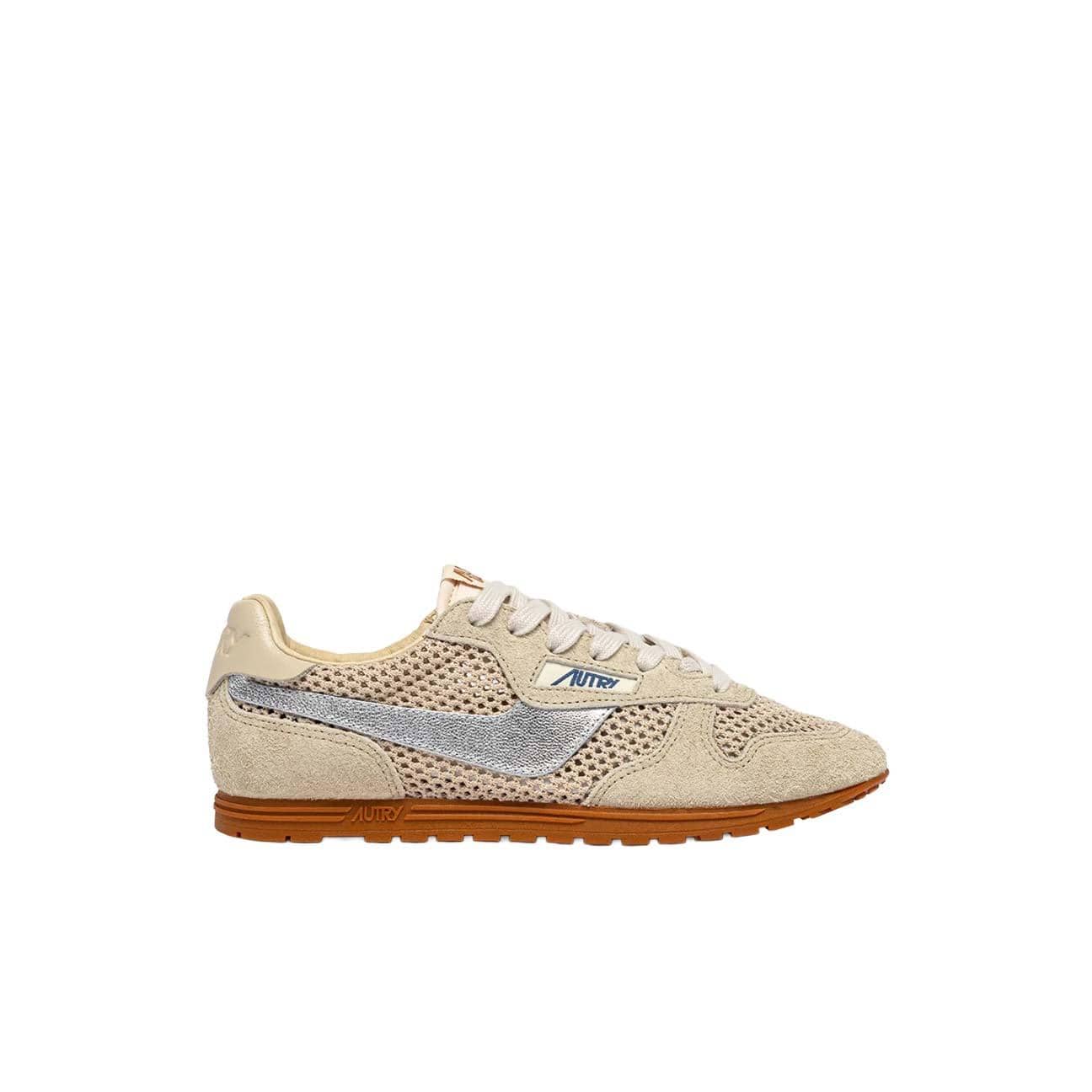 AUTRY Sneakers donna Windspin Ecrù Argento