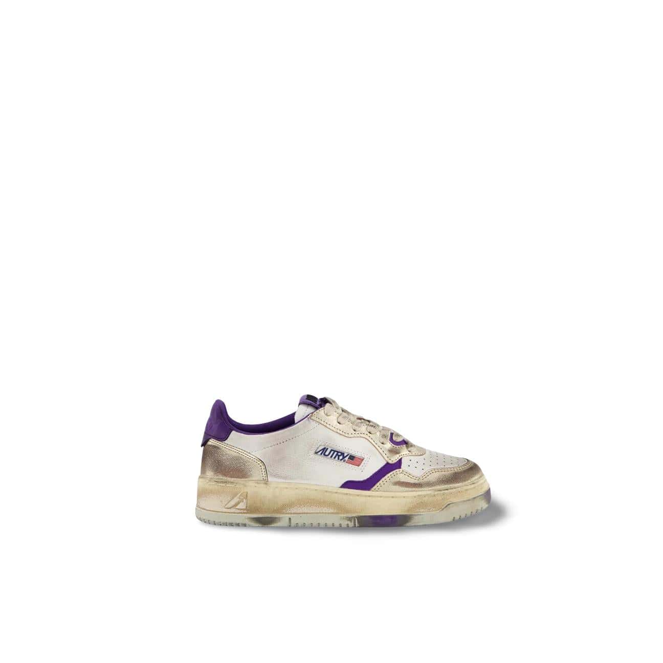 AUTRY Sneakers Medalist Low Super Vintage NF06 Verde e Viola