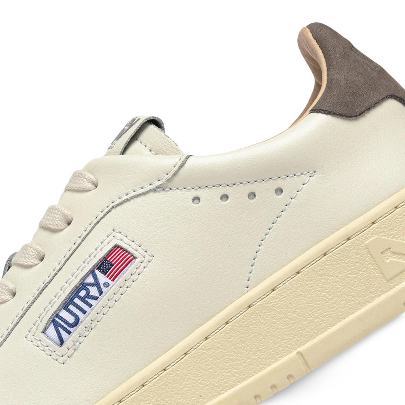 AUTRY Sneakers uomo Dallas Low in pelle Bianco e Morel