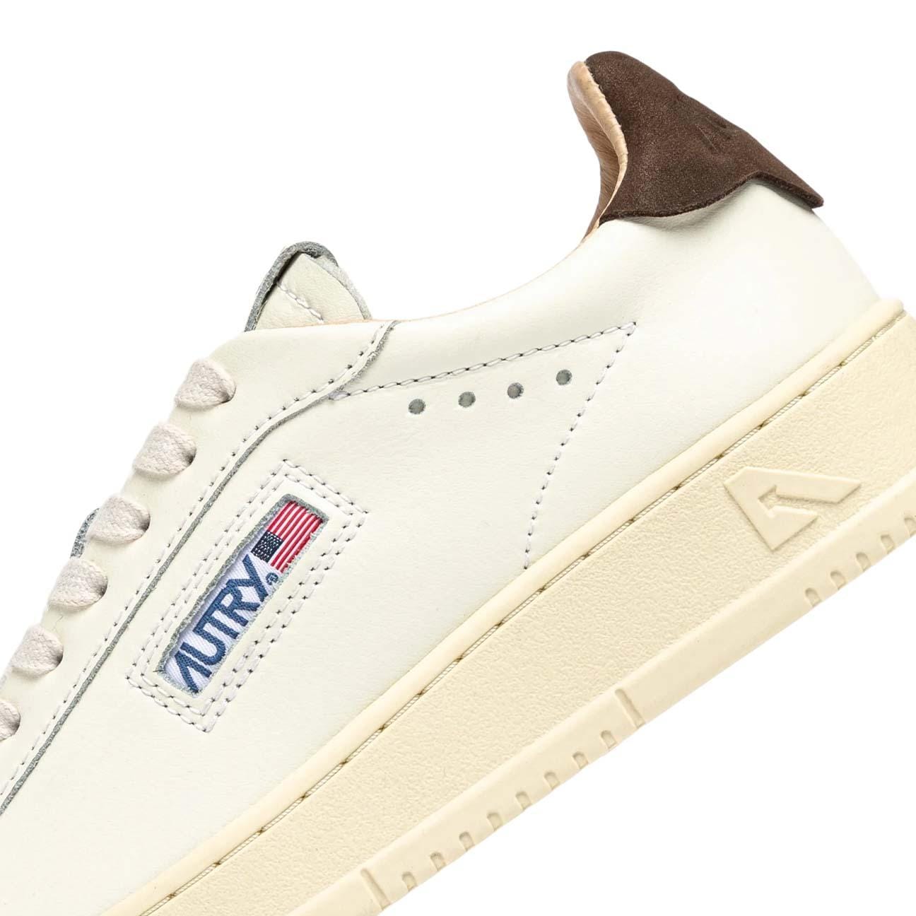 AUTRY Sneakers uomo Dallas Low in pelle Bianco e Morel