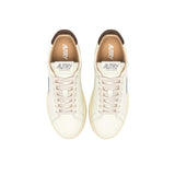 AUTRY Sneakers uomo Dallas Low in pelle Bianco e Morel