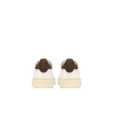 AUTRY Sneakers uomo Dallas Low in pelle Bianco e Morel