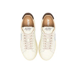 AUTRY Sneakers uomo Dallas Low in pelle Bianco e Morel