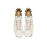 AUTRY Sneakers uomo Dallas Low in pelle Bianco e Verde Militare