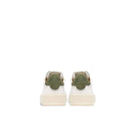 AUTRY Sneakers uomo Dallas Low in pelle Bianco e Verde Militare