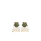 AUTRY Sneakers uomo Dallas Low in pelle Bianco e Verde Militare