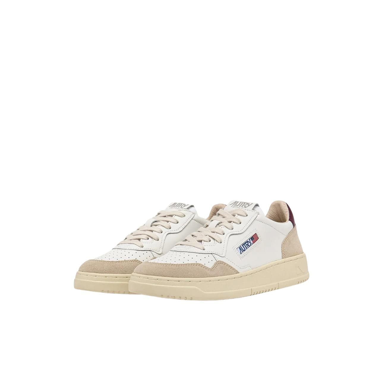 AUTRY Sneakers uomo Medalist Low Bianco e Bordeaux