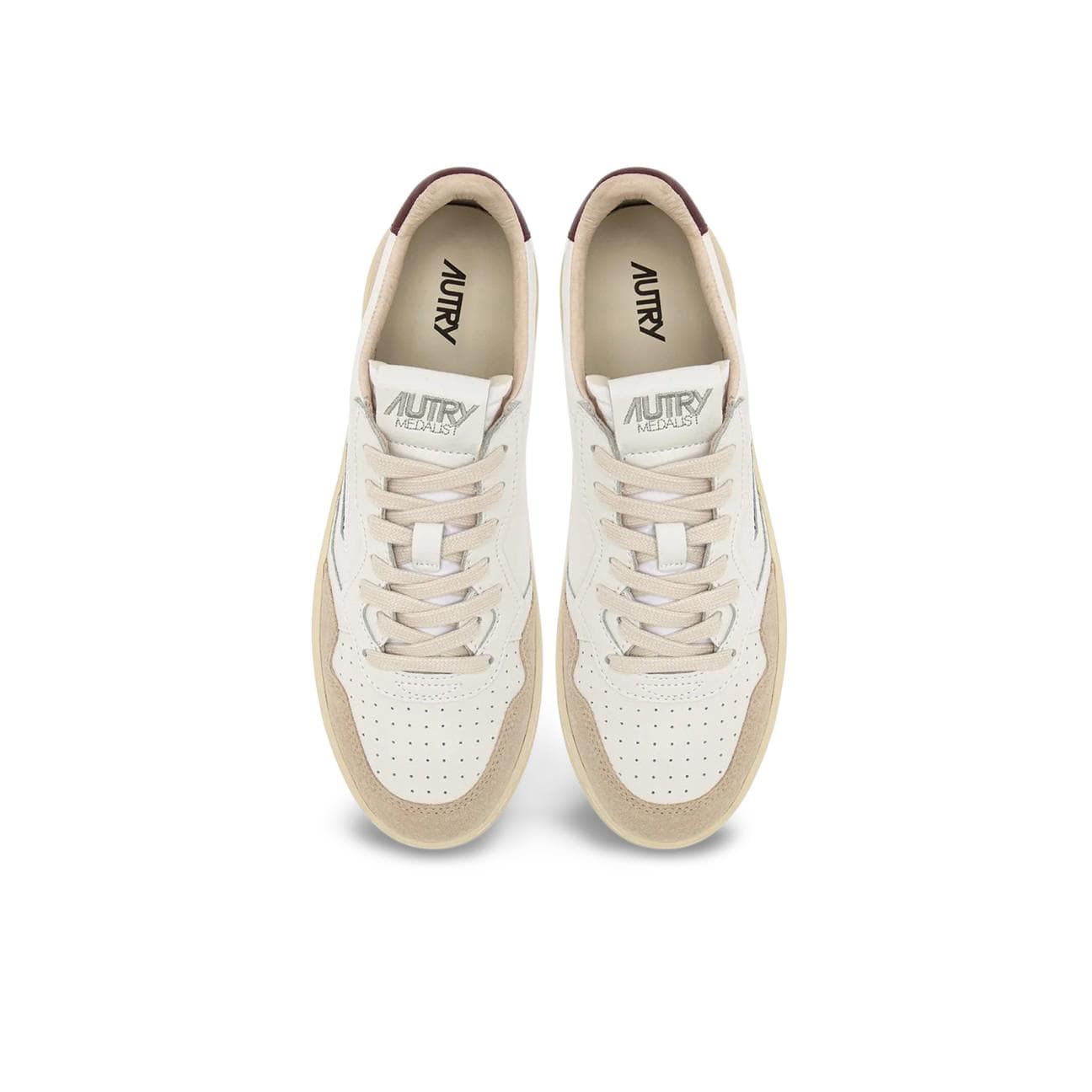 AUTRY Sneakers uomo Medalist Low Bianco e Bordeaux