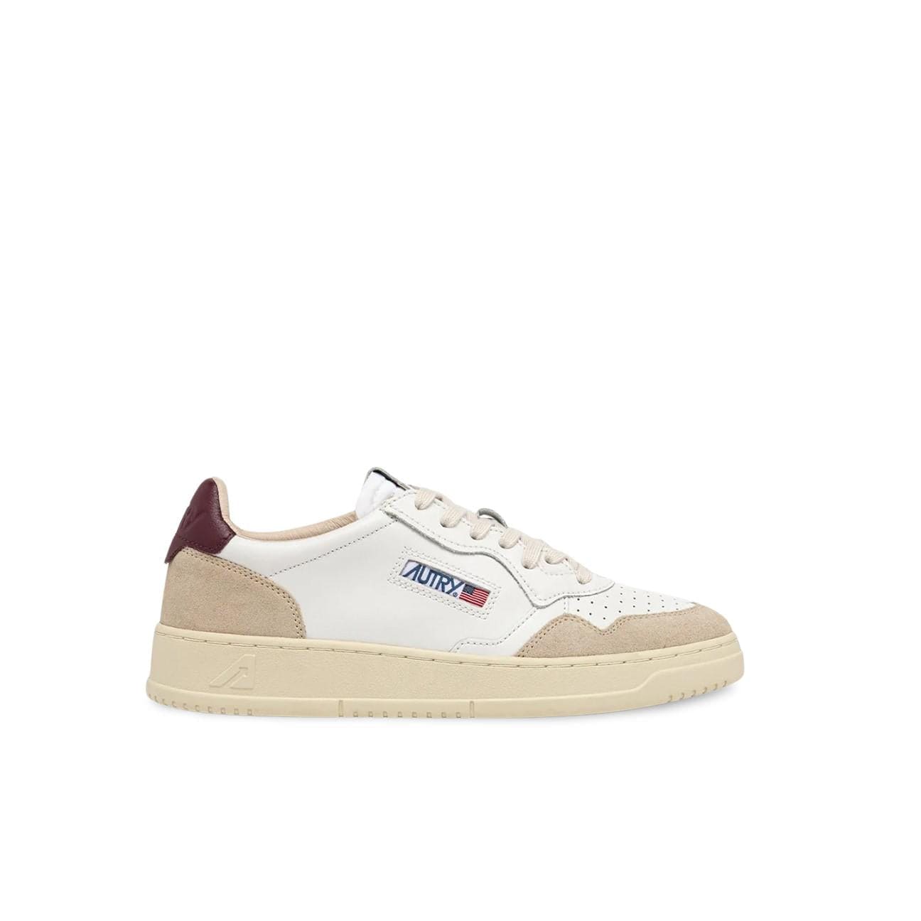 AUTRY Sneakers uomo Medalist Low Bianco e Bordeaux